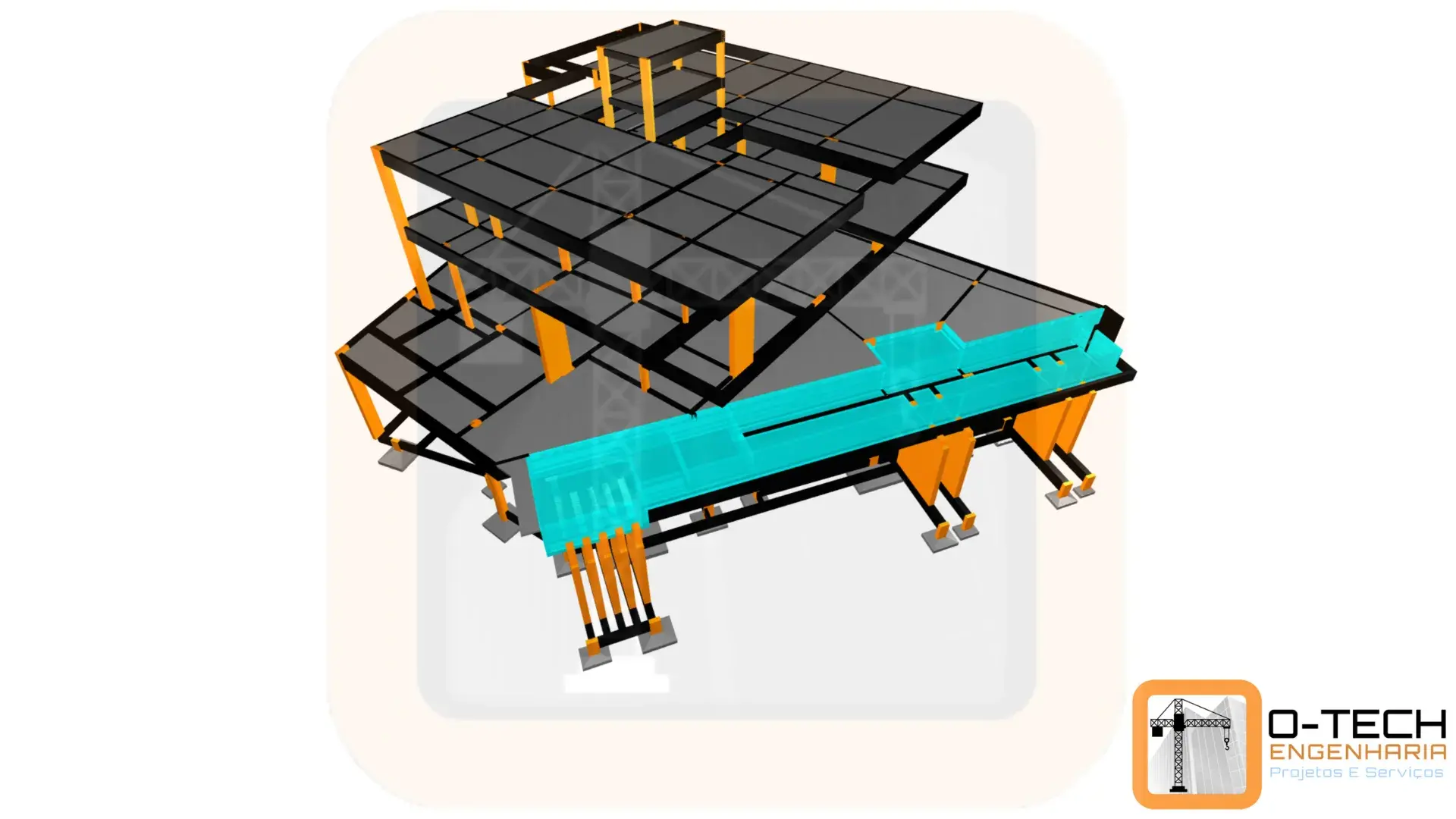 PROJETO ESTRUTURAL PARA UMA RESIDÊNCIA TRIPLEX COM PISCINA ELEVADA