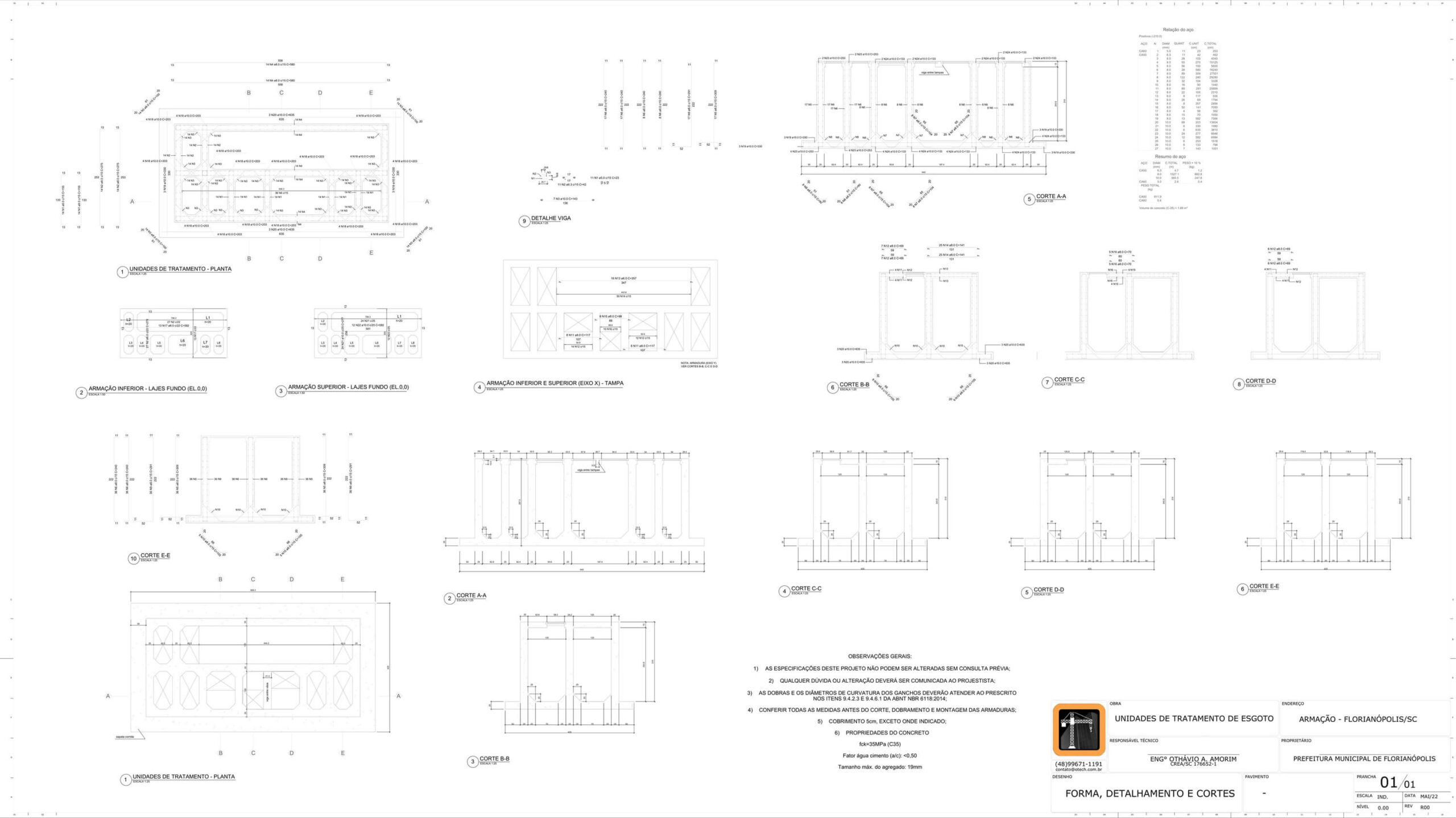 Projeto Estrutural Estacao de Tratamento de Esgoto Municipio de Florianopolis SC scaled