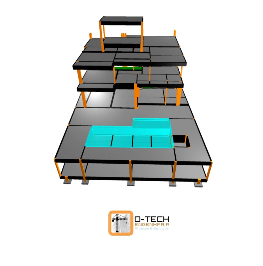 Projeto Estrutural Residencial Alto Padrão com Piscina