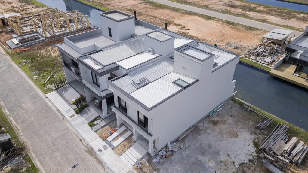 Vista aérea da Casa E/F no Blue Condomínio Clube, em Deltaville